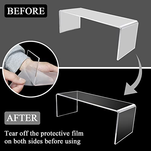  8 Pcs Acrylic Risers For Display, 9” Clear Acrylic Riser Stands, Acrylic Display Risers For Show Funko Pop Figures, Cupcake, Jewelry, Candle, Toys, Perfume And More