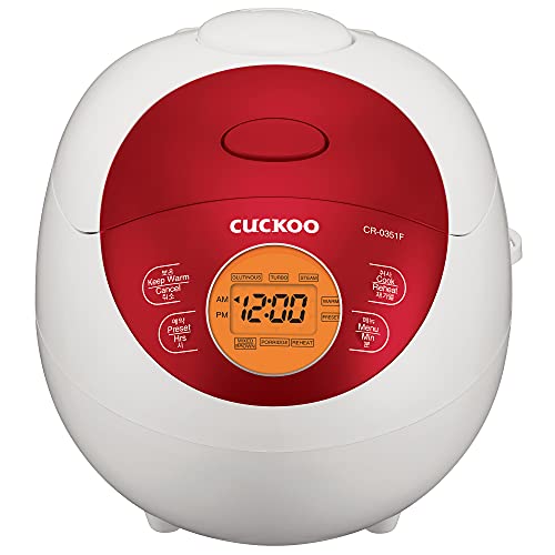  Uckoo CR-0351F Electric Heating Rice Cooker (Red), 7.80 X 8.90 X 11.50