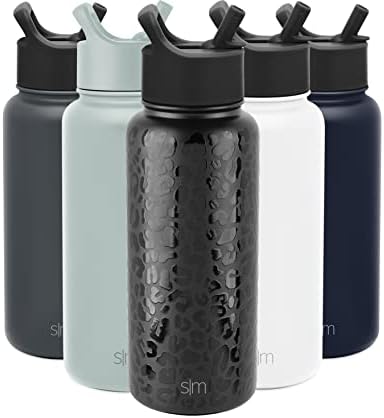  Water Bottle With Straw Lid Vacuum Insulated Stainless Steel Metal Thermos Bottles | Reusable Leak Proof BPA-Free Flask For Gym, Travel, Sports | Summit Collection | 32oz, Light Pink