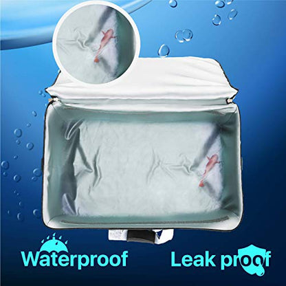  Insulated Delivery Bag Carrier, 18"x12"x10", Waterproof And Leakproof Interior, Uber Eats Doordash Restaurant Catering