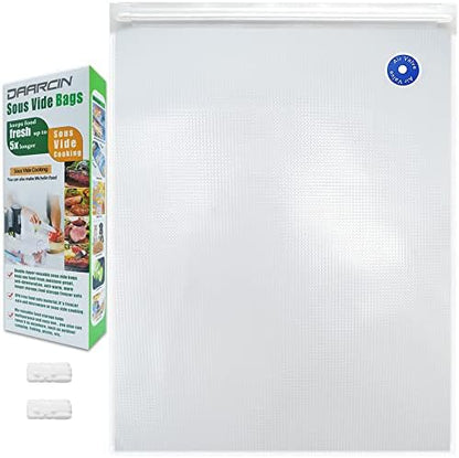  Sous Vide Bags 20pcs 8.3x8.7in/21x22cm BPA Free Reusable Vacuum Sealer Bags Keep Food Fresh