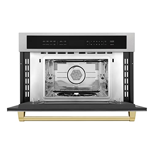  INE Autograph Edition 30” 1.6 Cu Ft. Built-in Convection Microwave Oven In Fingerprint Resistant Stainless Steel And Gold Accents