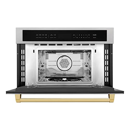  INE Autograph Edition 30” 1.6 Cu Ft. Built-in Convection Microwave Oven In Fingerprint Resistant Stainless Steel And Gold Accents