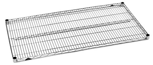  Etro 1424NBL Super Erecta Steel Industrial Wire Shelf, 800 Lb. Capacity, 1" Height X 24" Width X 14" Depth, Black (Pack Of 4)