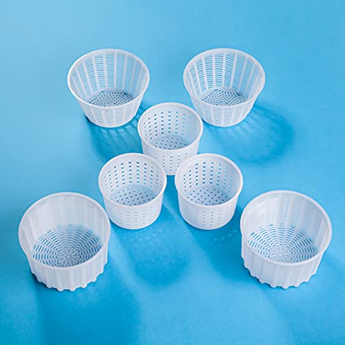  King Cheese Molds Kit Cheese Molds For Soft Cheeses Cheesemaking Molds And Supplies From The Manufacturer Cow Goat Rennet Cheese Mould Cheesemaking Queso | 0.55-1.3 Lbs Original HOZPROM