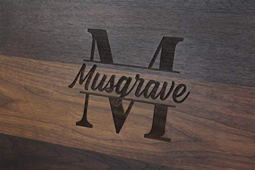  Extra Large Custom Engraved Monogrammed Walnut Cutting Board | Personalized 24" X 18" With Juice Groove, Wedding Gift, Anniversary Gift, Mother's Day, USA Made
