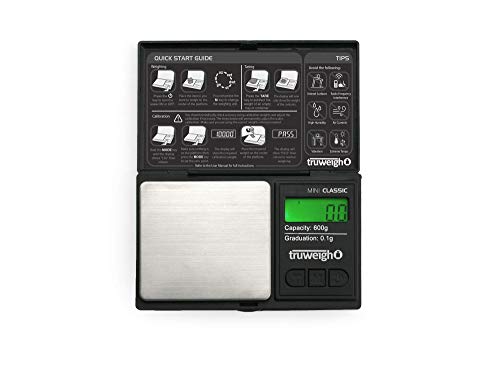  Mini Classic Digital Scale (600g X 0.1g - Black/Black) - Digital Food Scale - Digital Kitchen Scale - Small Digital Pocket Scale - Jewelry Scale - Travel Digital Gram Scale - Meal Prep Scale