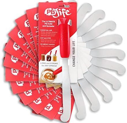  ! The Ultimate PB Knife. Stir, Scrape, And Clean The BIG Jars (White, 1)