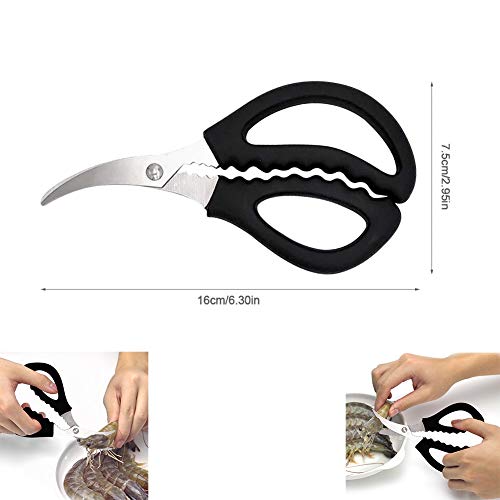  8 PACK Seafood Scissors Fish Crab Lobster Shrimp Crayfish Crawfish Scissors,Multifunctional Stainless Steel Shears Seafood Scissors
