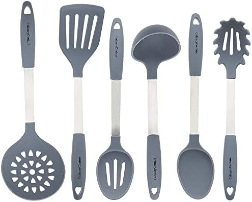  24-Piece Black Stainless Steel & Silicone Cooking Utensil Set, Heat-Resistant Cooking Utensils, Non-Scratching Kitchen Cooking Utensils, Includes A Bonus Recipe E-Book
