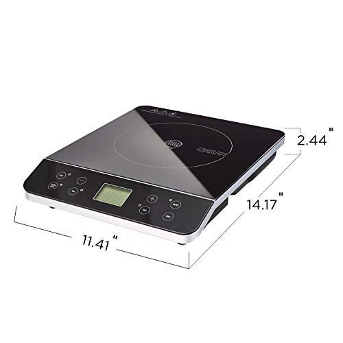  Countertop Induction Burner, Portable Electric Hot Plate, Smart Touch LCD Display, Hassle-Free Temperature Control And Adjustable Timer With Auto Shut Off, Black, One Size