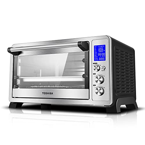  AC25CEW-SS Digital Toaster Oven + Toshiba EM131A5C-SS Microwave Oven With Smart Sensor