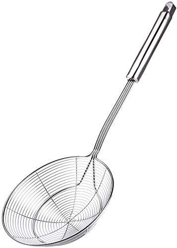  Wire Kitchen Skimmer Spider Strainer Stainless Steel Food Colander Slotted Ladle Scoop For Pasta Deep Frying Chips