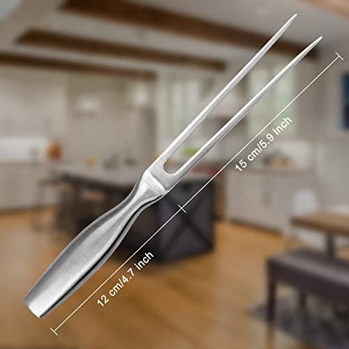  Carving Fork, Stainless Steel Meat Fork, Chef Pro Stainless Steel BBQ Fork 10.5 Inch, Long Metal Chef Kitchen Forks For Barbecue, Serving, Cooking, Grilling, Roasting