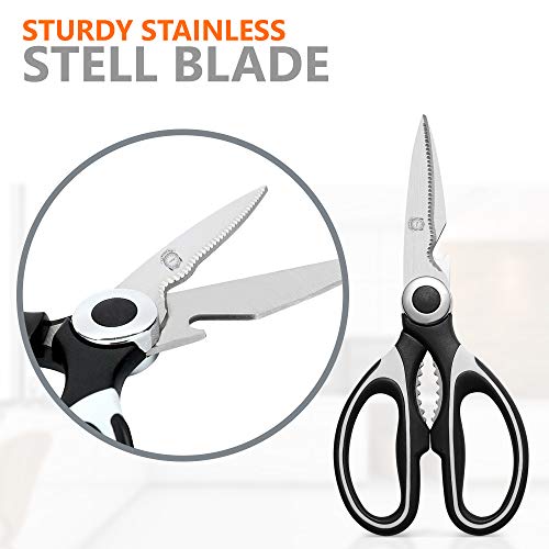  Kitchen Shears - Ultra Sharp Premium Heavy Duty Kitchen Shears And Multi Purpose Scissors Includes Seafood Scissors As A Bonus -Kitchen Heavy Duty Cooking Scissors