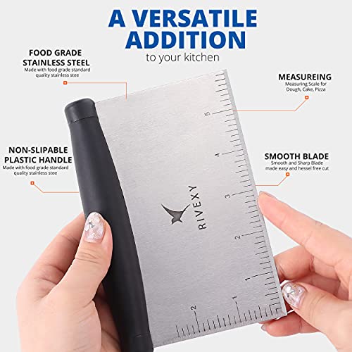  Griddle Scraper Stainless Steel – Grill Scraper For Griddle, Griddle Scraper Tool, Flat Top Grill Scraper, Dough Scraper Use For Chopping, Dicing, Cutting, Mixing Food And Cleaning