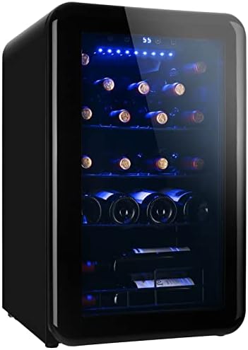  Compressor Wine Cooler, Digital Temperature Control Freestanding Wine Cellar,24 Standard Bottle