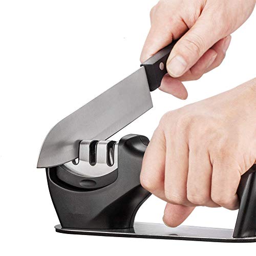  3-Stage Kitchen Knife Sharpener,Professional Knife Sharpening Tool To Restore Non-Serrated Blades Quickly，Helps Repair, Restore And Polish Blades Kitchen,Knife Accessories