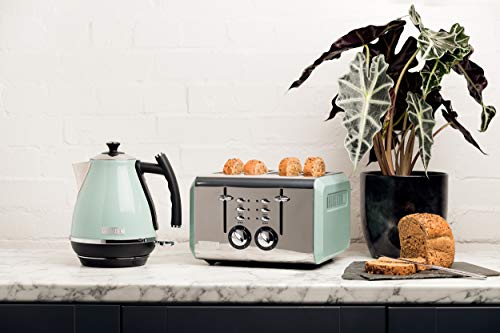  Aden 75008 COTSWOLD 1.7 Liter Stainless Steel Retro Electric Kettle With Auto Shut-Off And Boil-Dry Protection (Sage)