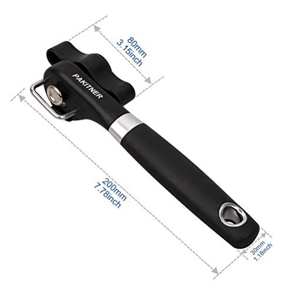  - Safe Cut Can Opener, Smooth Edge Can Opener - Can Opener Handheld, Manual Can Opener, Ergonomic Smooth Edge, Food Grade Stainless Steel Cutting Can Opener For Kitchen & Restaurant