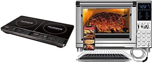  PIC Double, Portable, Powerful 1800W With 2 Large 8” Heating Coils, Independent Controls & Mosaic Induction Wok, Precise Temp Controls From 100°F To 575°F In 5°F, Wok Hei