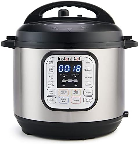  Duo 7-in-1 Electric Pressure Cooker, Slow Cooker, Rice Cooker, Steamer, Sauté, Yogurt Maker, Warmer & Sterilizer, Includes Free App With Over 1900 Recipes, Stainless Steel, 6 Quart