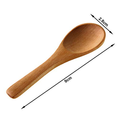  50 Pieces Small Wooden Spoons, 3.5'' L, Mini Nature Spoons Wood Honey Teaspoon Cooking Condiments Spoons For Kitchen Seasoning Jar Coffee Tea Sugar