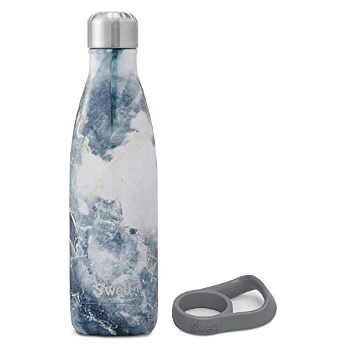  Stainless Steel Water Bottle With Travel Handle - 25 Fl Oz - Blue Granite - Triple-Layered Vacuum-Insulated Containers Keeps Drinks Cold For 41 Hours And Hot For 18 - With No Condensation
