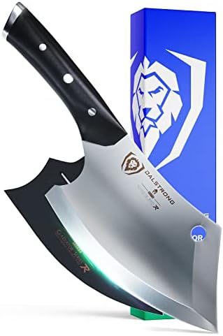  Meat Cleaver Knife - 7 Inch - Gladiator Series - Heavy Duty - Razor Sharp - Forged High Carbon German Steel Kitchen Knife - Sheath Included - NSF Certified