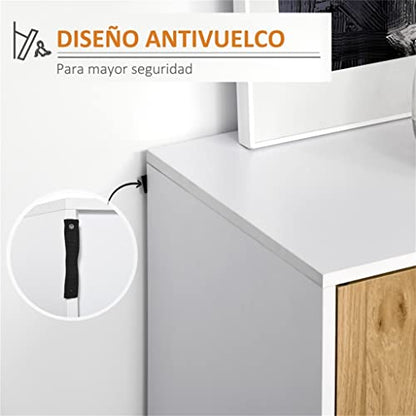 MJWDP Kitchen Sideboard With 4 Door Adjustable Shelves And Metal Legs Living Room Dining Room Auxiliary Furniture