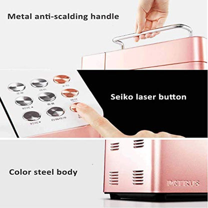  Custom Loaf Bread Maker, 23 Automatic Programmable Bread Machine, Large LCD Display, Fruit & Nut Dispenser