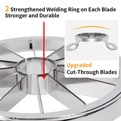  Apple Slicer, Upgraded Version 12 Slices Extra Large Apple Cutter, Stainless Steel Ultra-Sharp Apple Slicer And Corer, Pitter, Apple Divider Up To 4 Inches Fruit (Upgraded)