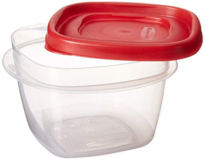 Rubbermaid 7J60 Easy Find Lid Square 2-Cup Food Storage (Pack Of 8 Containers)