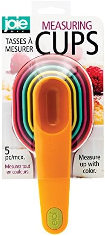  26799 Joie Measuring Spoons, Assorted Colors, Imperial And Metric Measurements, 5-Piece Set