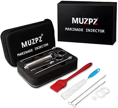  Stainless Steel Meat Injector Kit, Meat Injector Syringe With Needles, Seasoning Injector Marinades For Meats, MUZPZ Turkey Injector Marinade Flavors For BBQ Grill Smoker Christmas Gifts