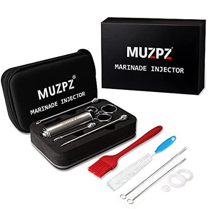  Stainless Steel Meat Injector Kit, Meat Injector Syringe With Needles, Seasoning Injector Marinades For Meats, MUZPZ Turkey Injector Marinade Flavors For BBQ Grill Smoker Christmas Gifts