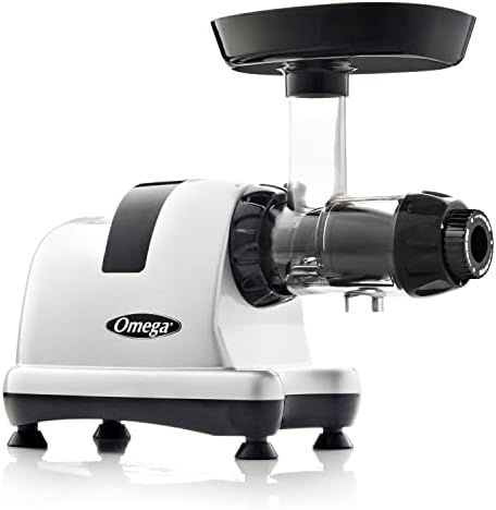 Omega J8006HDC Cold Press Juicer Machine, Vegetable And Fruit Juice Extractor And Nutrition System, Triple-Stage Slow Masticating Juicer, 200 W, Chrome