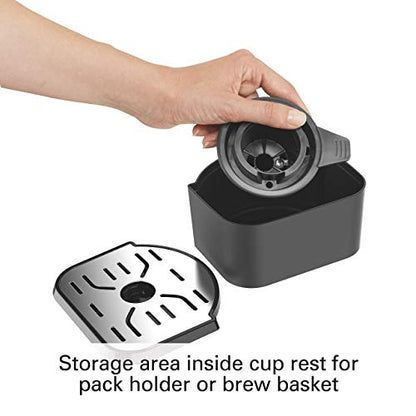 Hamilton Beach (49976) Coffee Maker, Single Serve & Full Coffee Pot,Compatible WithK-Cup Packs Or Ground Coffee, Programmable, FlexBrew, Black (Renewed)