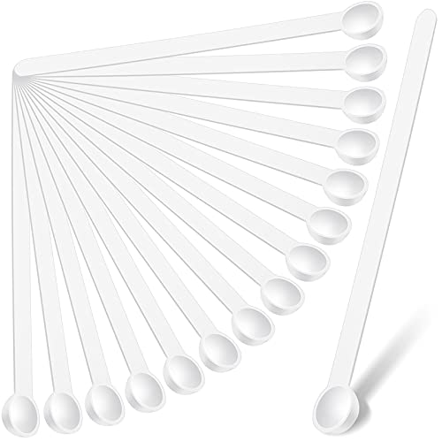  1/32 Teaspoon Micro Scoops 150 Milligram Mini Measuring Spoons Tiny Little Plastic Scoop For Measuring Cosmetics, Medicines, Powders, Glitter And Seasoning (White,16 Pieces)