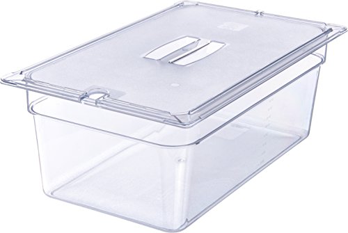  10211U07 StorPlus Full Size Polycarbonate Universal Handled Notched Food Pan Lid, Clear