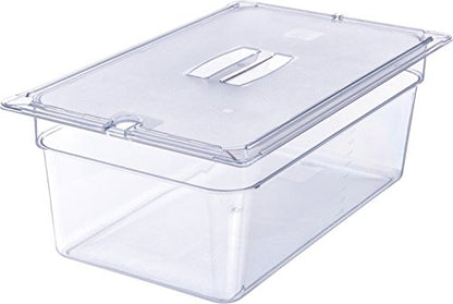  10211U07 StorPlus Full Size Polycarbonate Universal Handled Notched Food Pan Lid, Clear