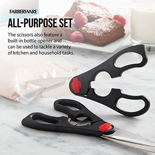  2-Piece Stainless Steel Utility Shears, Black