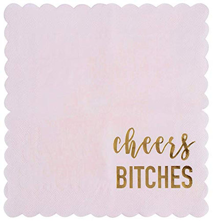  Bachelorette Party Supplies, Paper Napkins (Pink, 50-Pack)