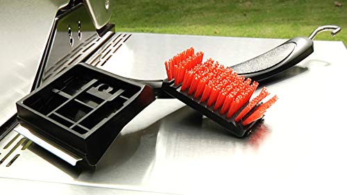  Performance Grill Cover, 3-4 Burner: Large & 8666894 Safer Replaceable Head Nylon Bristle Grill Brush With Cool Clean Technology, One Size