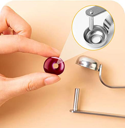  2PCS Cherry Pitter Tools, Cherry Seed Core Remover Olives Pitter Tool, Stainless Steel Cherries Corer, Great For Cherry, Jujube, Red Date, Hawthorn Or More