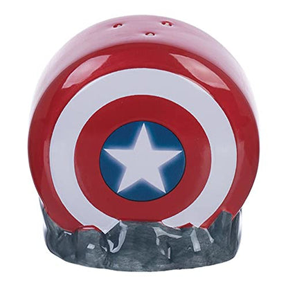  Marvel Captain America Shield & Thor Mjolnir Sculpted Ceramic Salt & Pepper Set