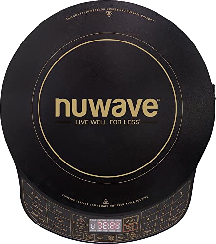  (Renewed) Platinum Precision Induction Cooktop, Portable, Large 8” Heating Coil, 12” Shatter-Proof Ceramic Glass Surface, 94 Temp Settings 100°F-575°F, 4 Watt Settings, Remote Control Included