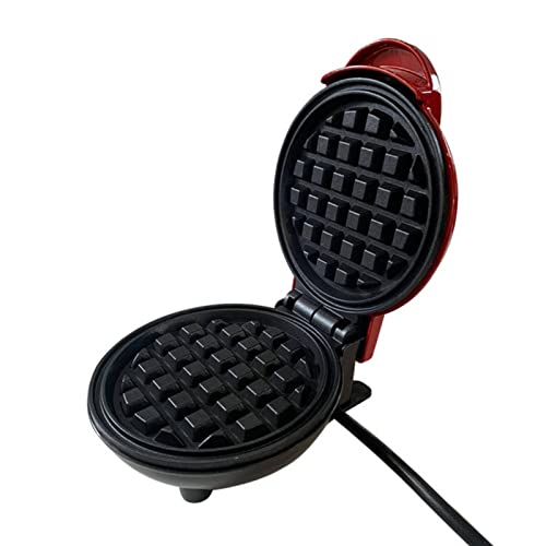 Household Mini Make Waffle Children's Baking Machine Mini Waffle Maker, Red