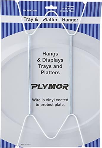  Gold Finish Wall Mountable Tray And Platter Hanger, 14.25" H X 6.5" W X 0.875" D (For Trays Or Platters 16" - 30")