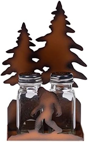  Glass Salt And Pepper Shakers - Deer Antler Salt And Pepper With Holder For Kitchen - Simple Salt And Pepper Shakers With Lids - Rustic Salt And Pepper Caddy Spices And Seasonings Set